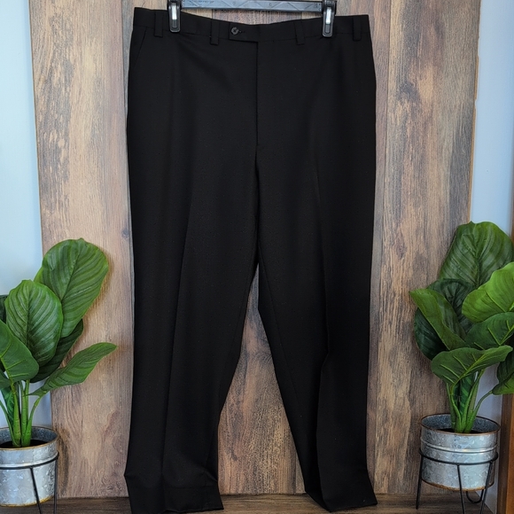 Apt. 9 Men's Black Wool Dress Pants 40x32      P180 - Picture 2 of 11